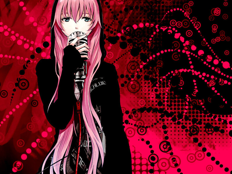 Pink-haired Anime Singer — Red