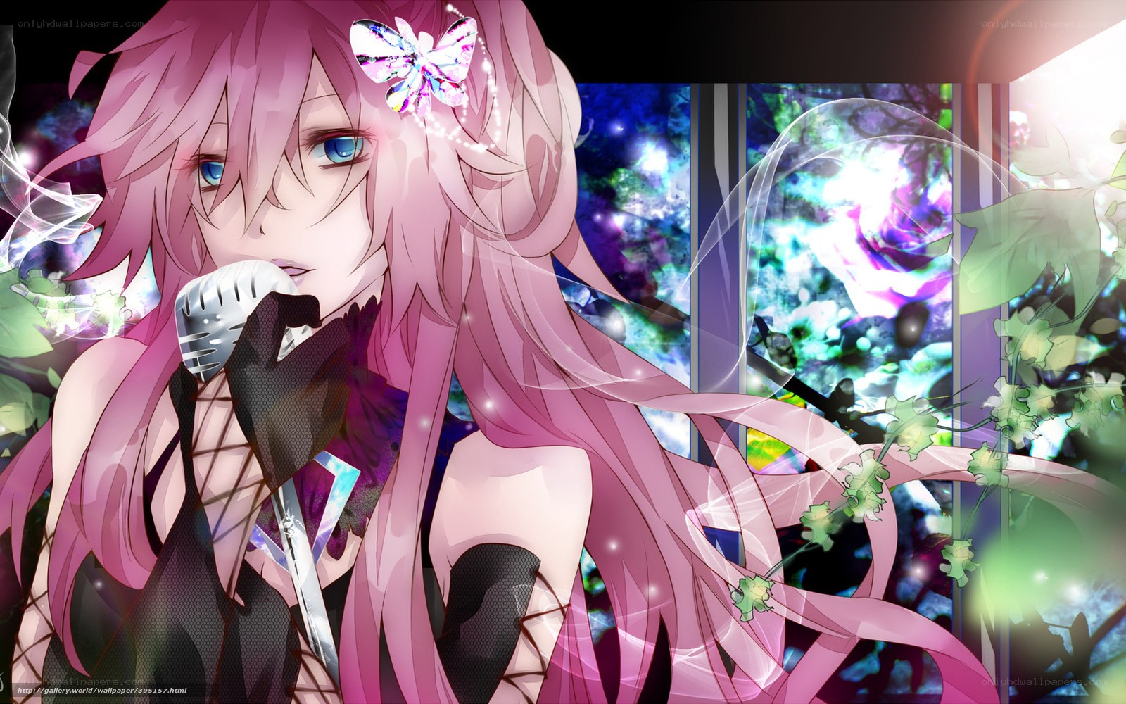 pink-haired anime singer