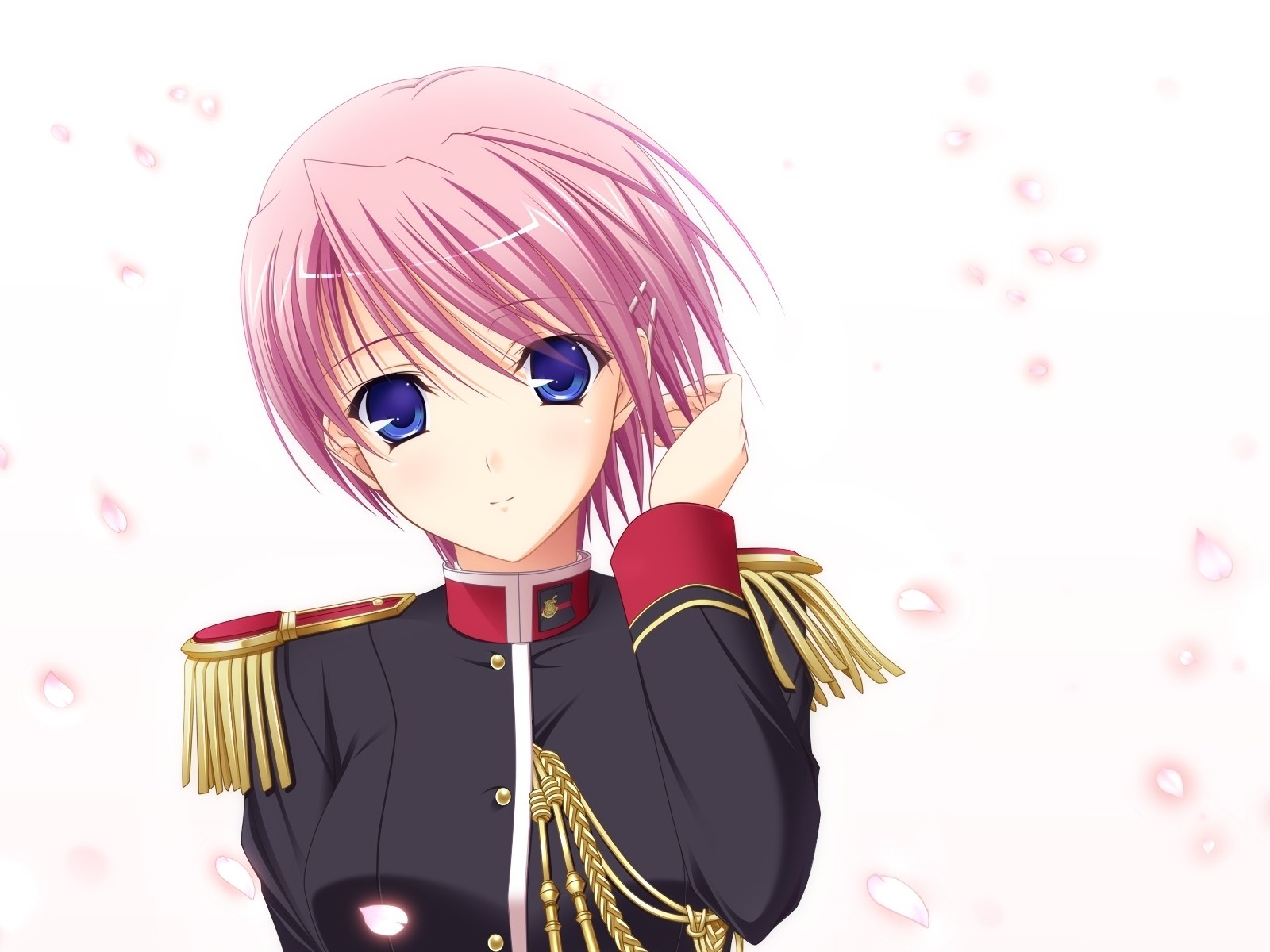 pink-haired anime soldier