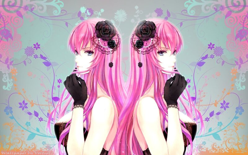 pink-haired anime twin girls