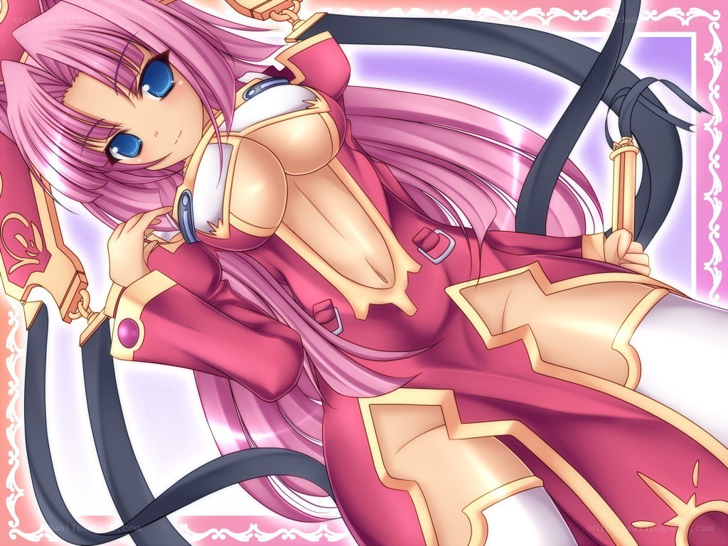 pink-haired anime warrior