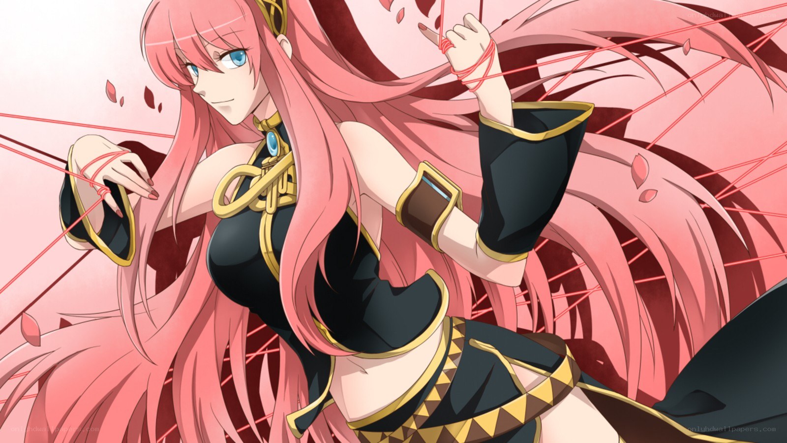 pink-haired anime warrior