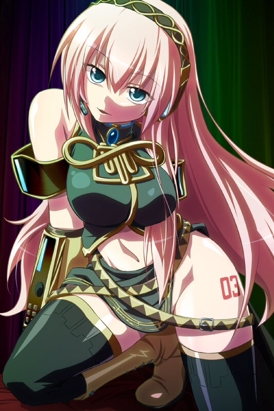 pink-haired anime warrior