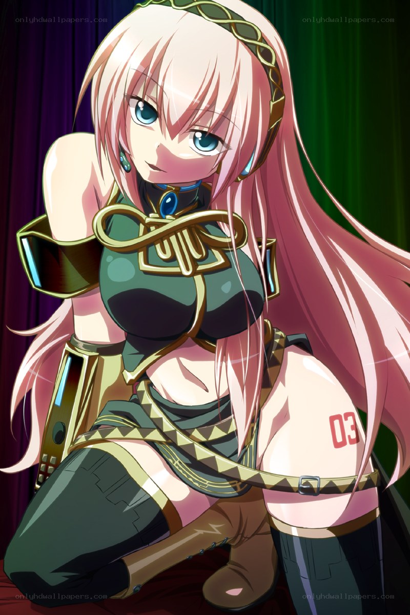 pink-haired anime warrior