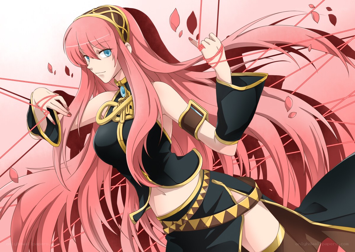pink-haired anime warrior