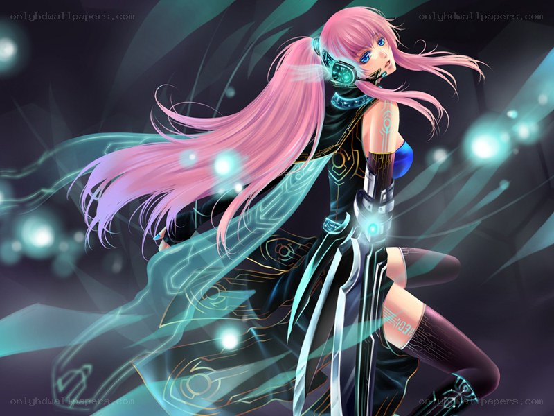 pink-haired anime warrior