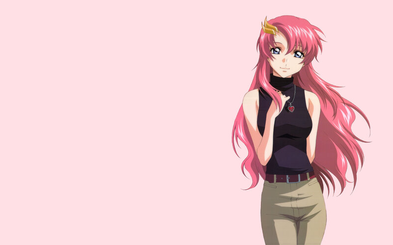 Pink-haired Anime Woman — Pink, Calm, Long Hair