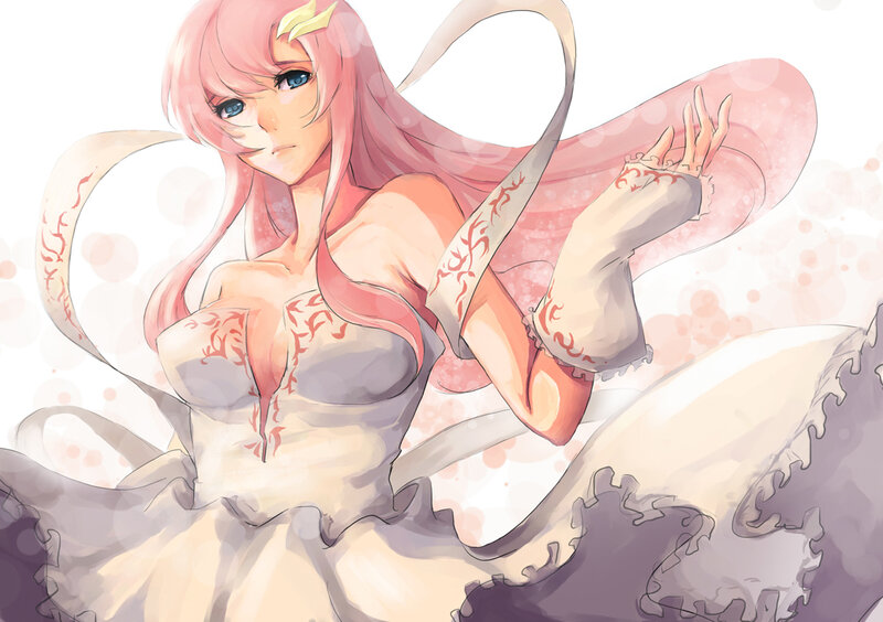 Pink-haired Anime Woman — Pink, Calm