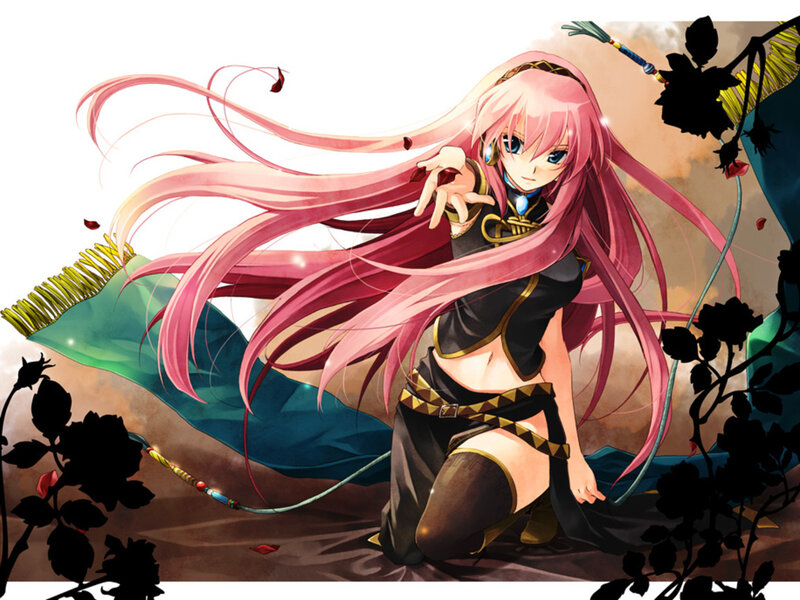 Pink-haired Anime Woman — Pink, Dramatic, Long Hair, Silk Cloth