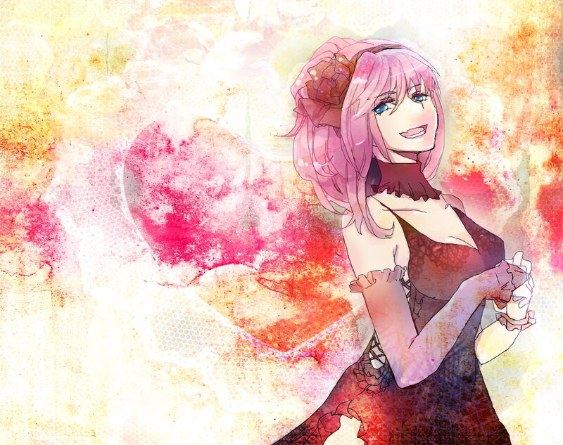 Pink-haired Anime Woman — Pink, Dreamy, Digital Art