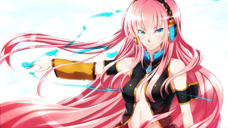 Pink-haired Anime Woman — Pink, Dynamic, Digital Art