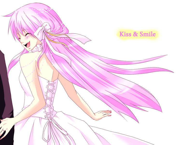 Pink-haired Anime Woman — Pink, Joyful