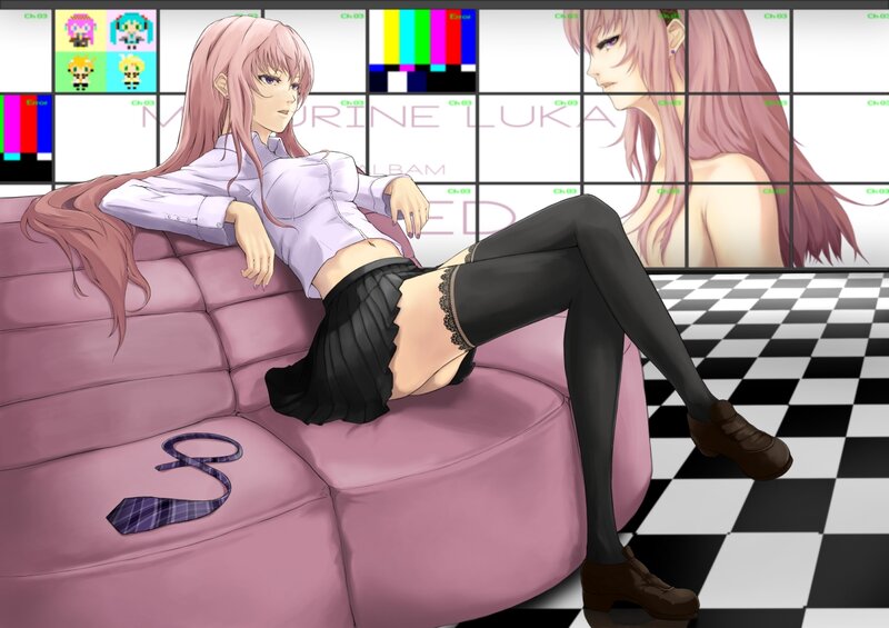 Pink-haired Anime Woman — Pink, Relaxed