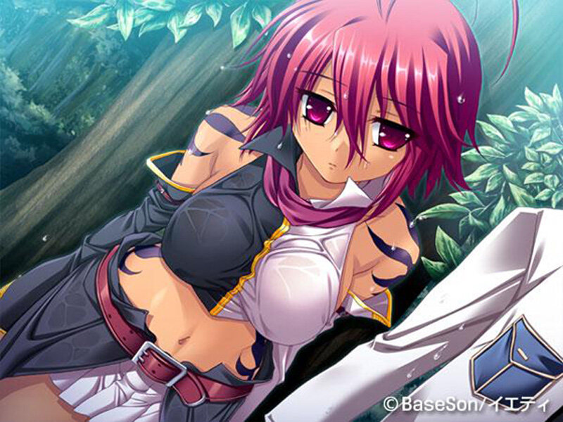 Pink-haired Anime Woman — Purple, Dramatic, Forest