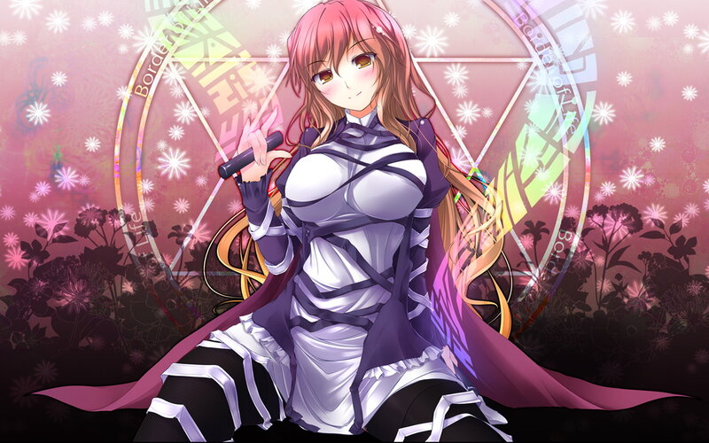 Pink-haired Anime Woman — Purple, Dramatic, Microphone