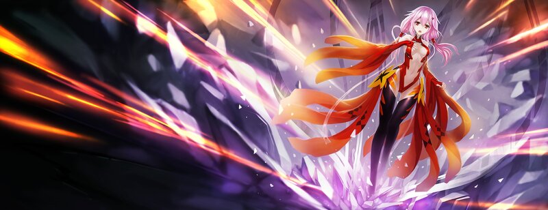 Pink-haired Anime Woman — Purple, Dramatic, Red Cape
