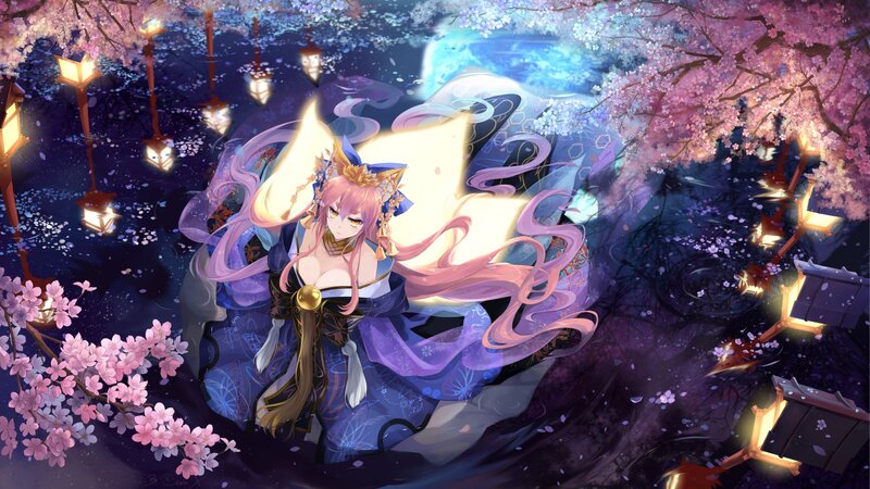 Pink-haired Anime Woman — Purple, Serene