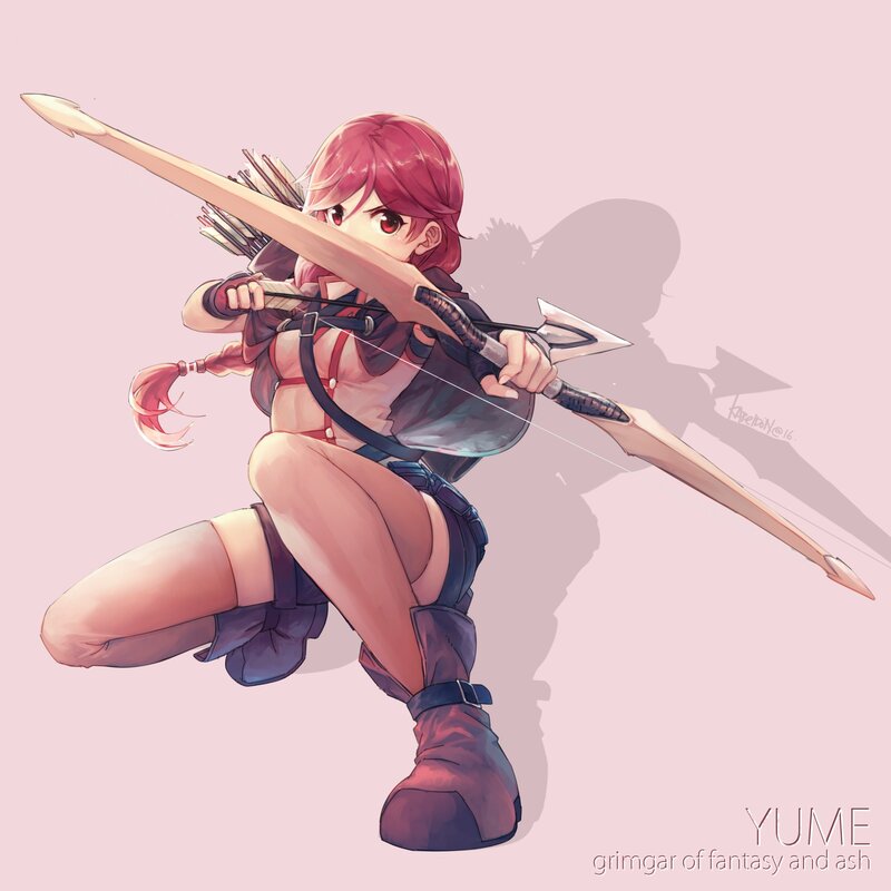 Pink-haired Archer Girl — Pink