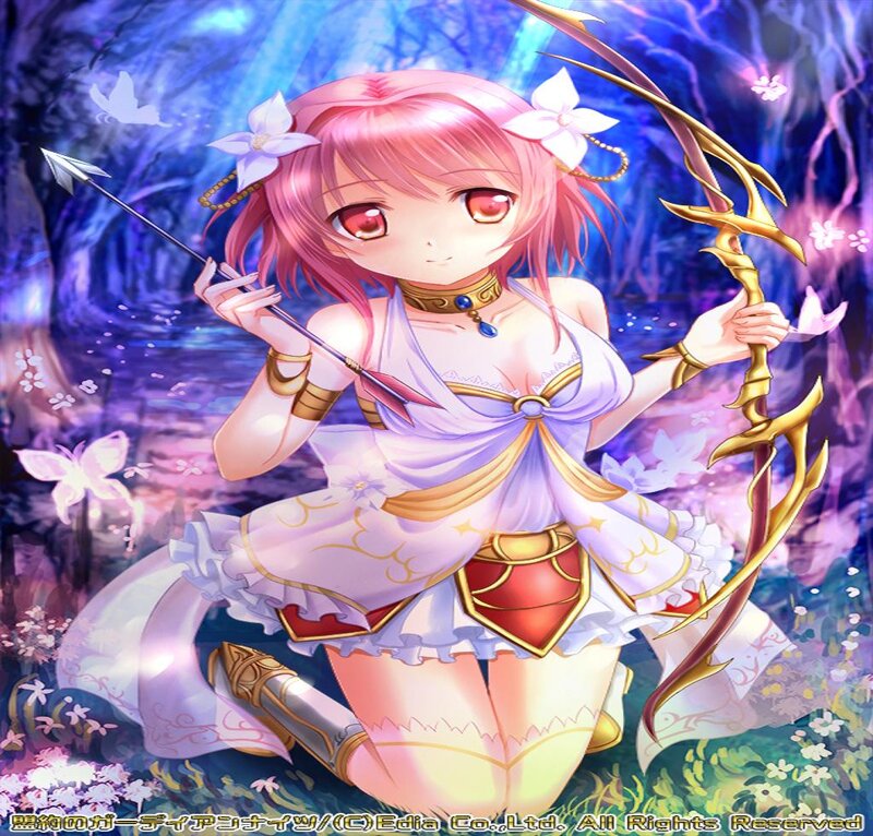 Pink-haired Archer Girl — Purple
