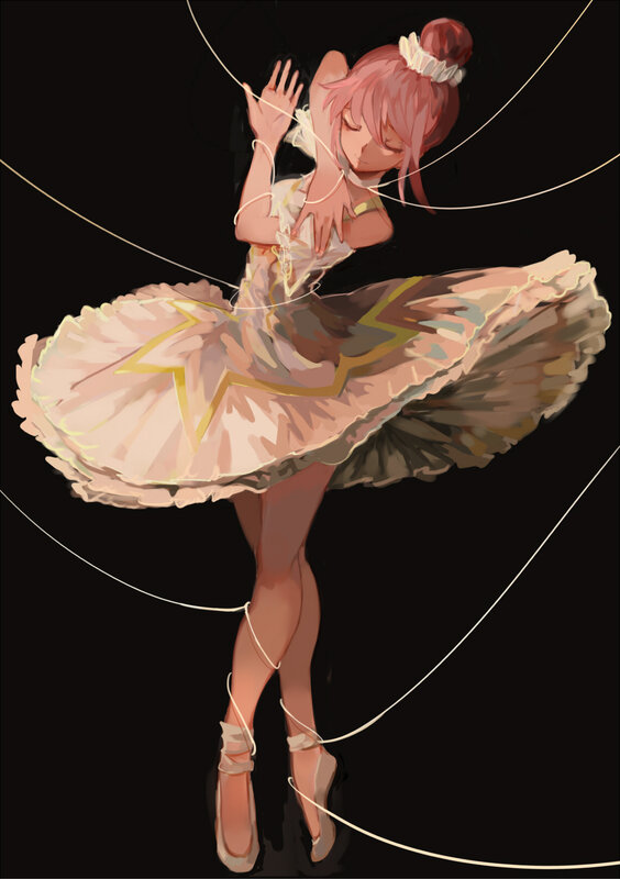 Pink-haired Ballerina — Black