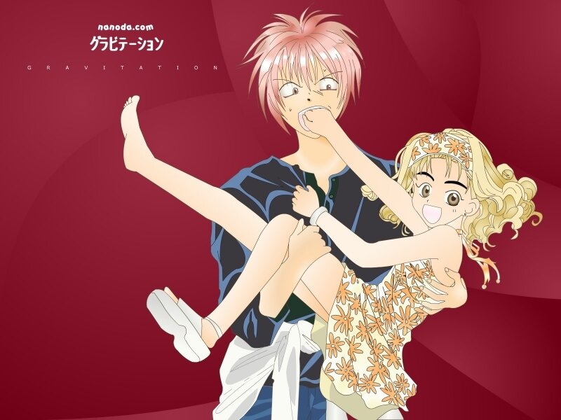 Pink-haired Boy Carrying Girl