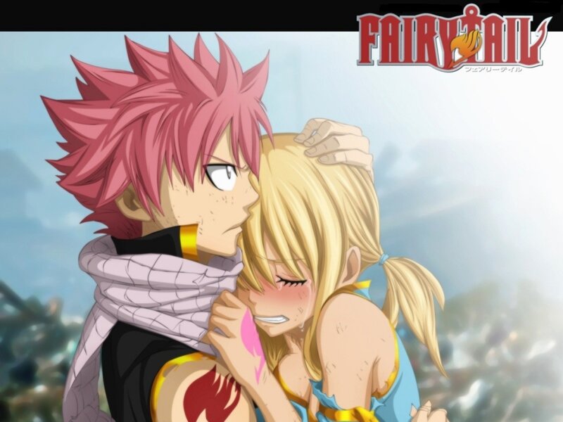 Pink-haired Boy Hugging Girl