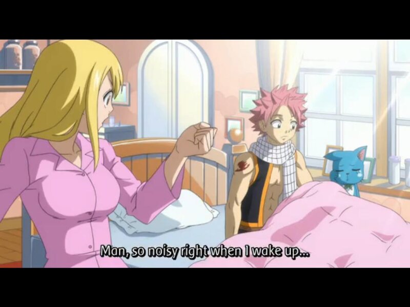 Pink-haired Boy in Bed