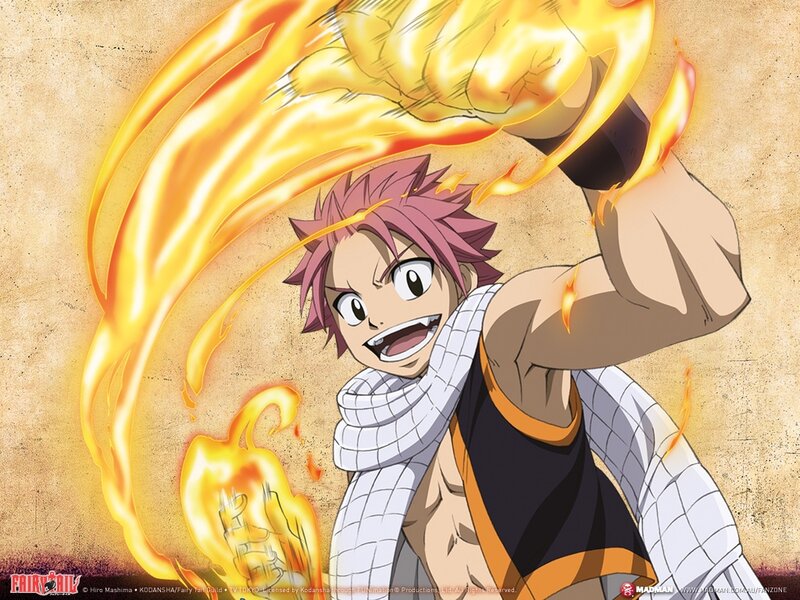 Pink-haired Boy with Fire