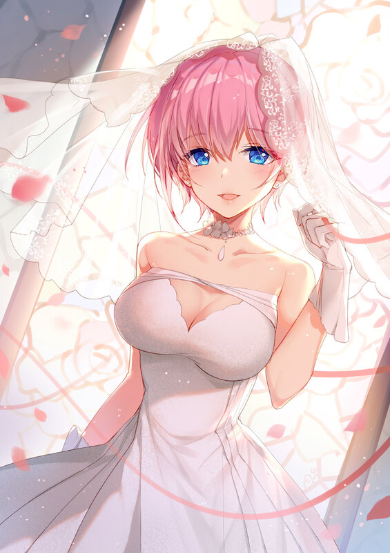 Pink-haired Bride — White, Serene, Spring