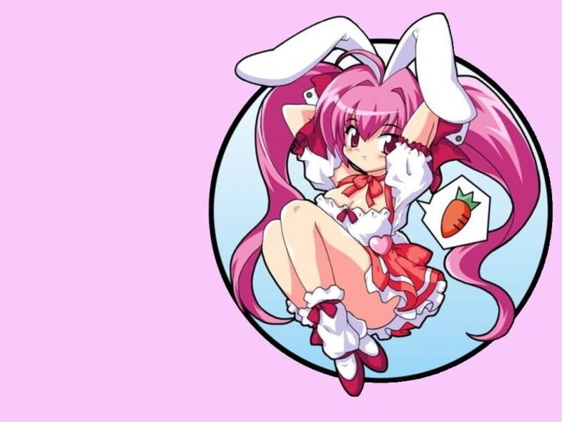 pink-haired bunny girl character