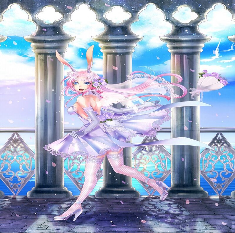 Pink-haired Bunny Girl — Purple