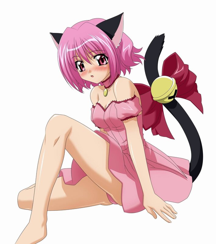 pink-haired cat girl character