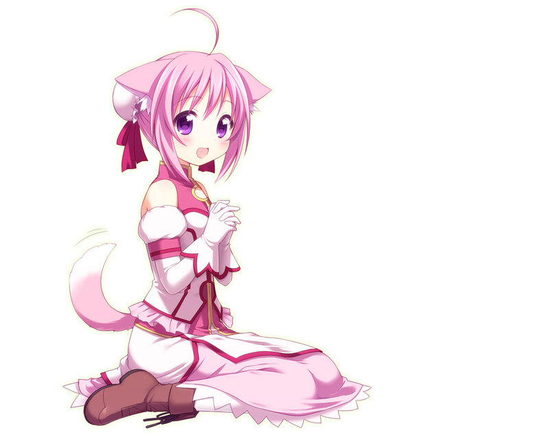 Pink-haired Cat Girl — Pink, Playful, Anime