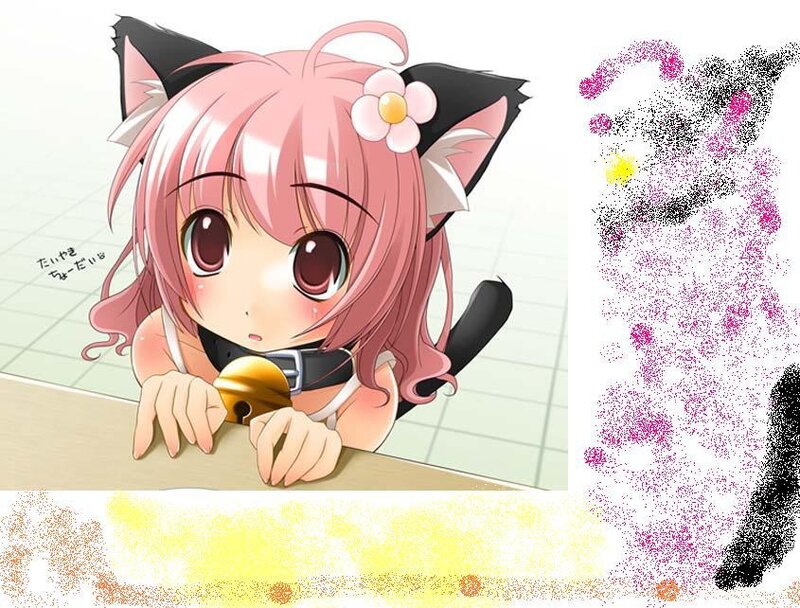 Pink-haired Cat Girl — Pink