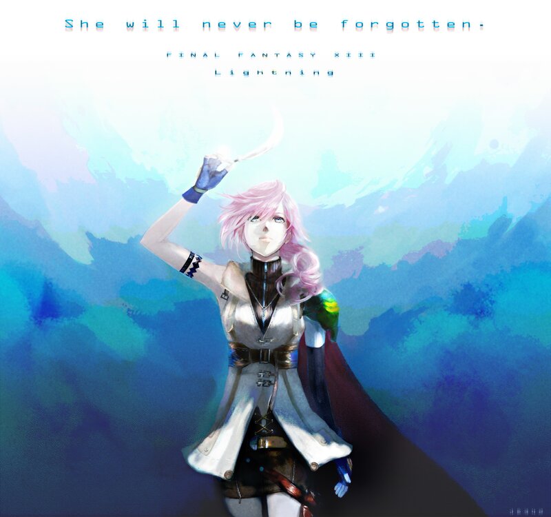 Pink-haired Character — Blue, Dramatic