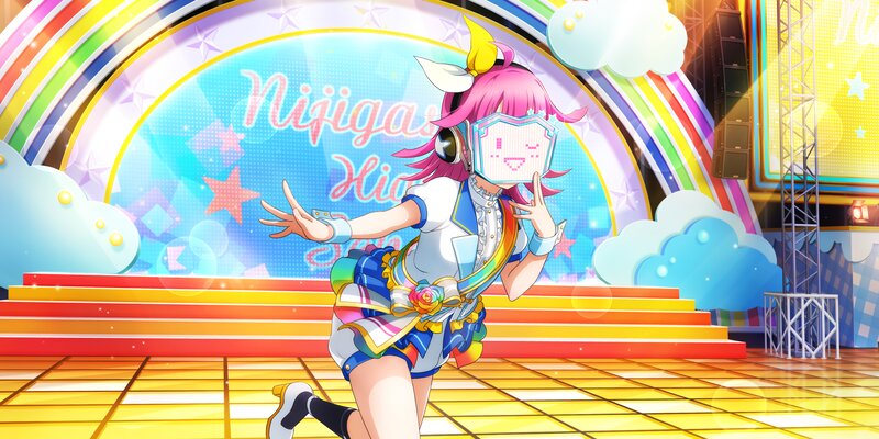 Pink-haired Character Dancing — Pink, Energetic
