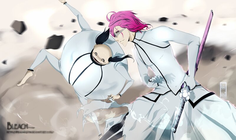 Pink-haired Character Fighting
