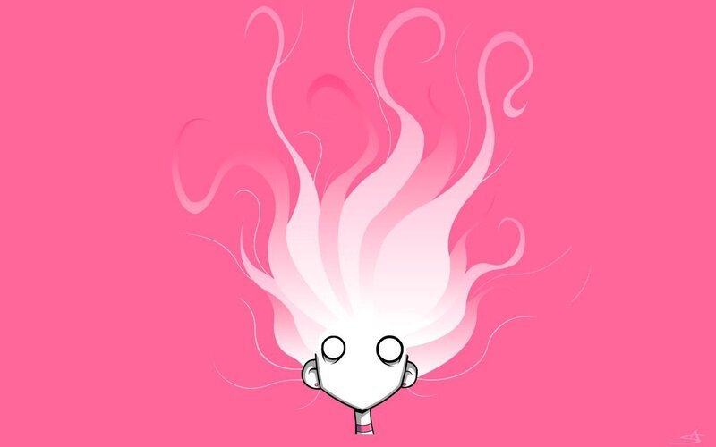 pink-haired character illustration