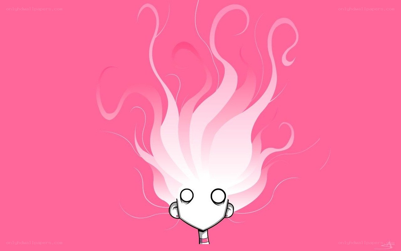pink-haired character illustration