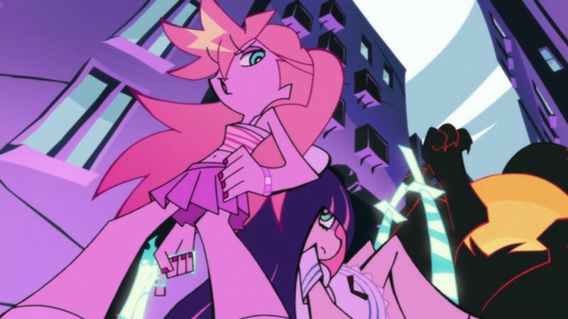 Pink-haired Character in City