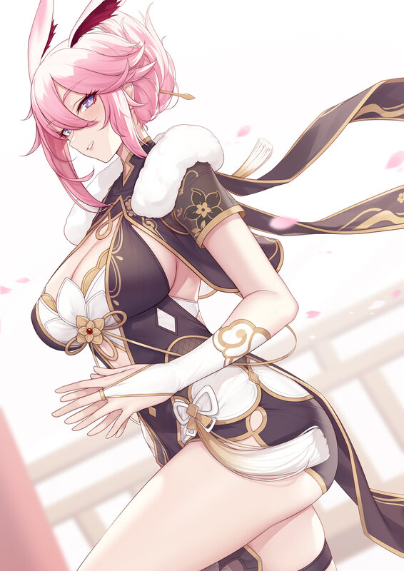 Pink-haired Character in Costume