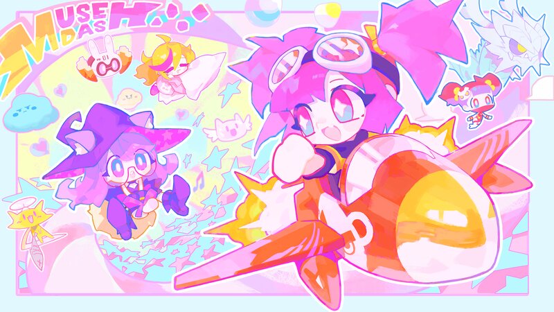 Pink-haired Character in Plane