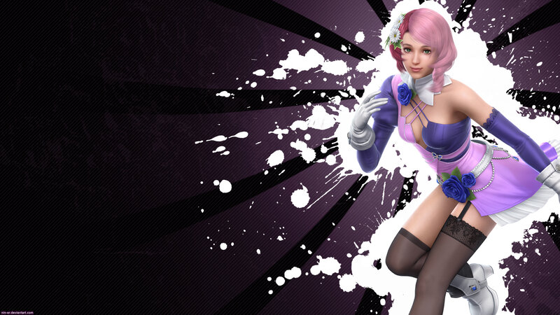 pink-haired character in purple outfit