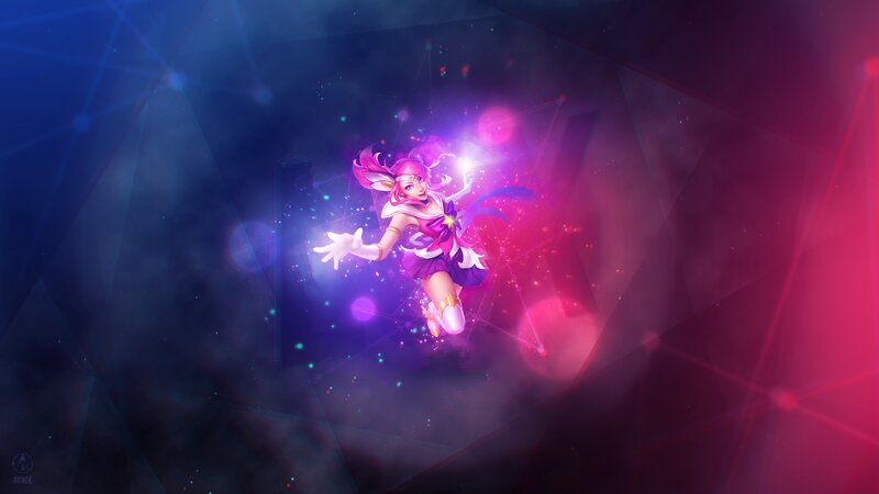 Pink-haired Character in Space