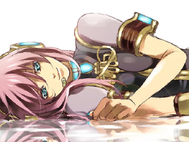 Pink-haired Character Lying Down — Pink