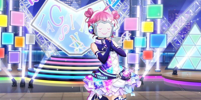 Pink-haired Character on Stage — Pink