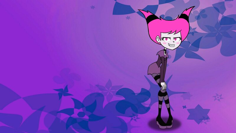 Pink-haired Character — Purple, Playful