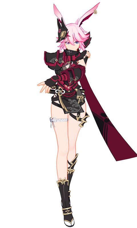 Pink-haired Character with Bunny Ears