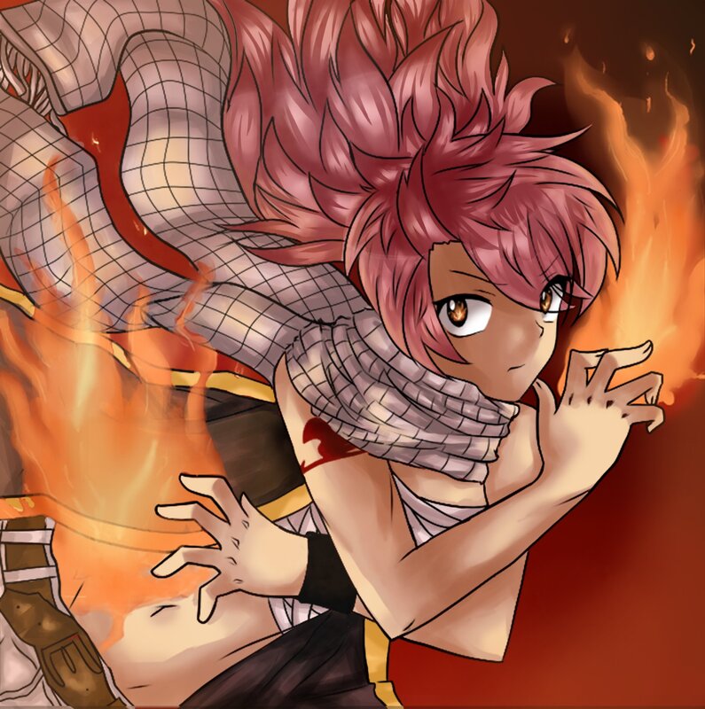 Pink-haired Character with Dragon