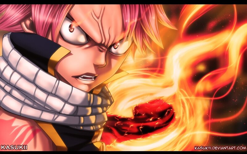 Pink-haired Character with Fire